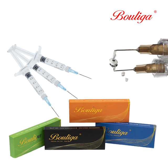 Vier Arten von Hyaluronsäure-Füllern mit Gel-Injektion